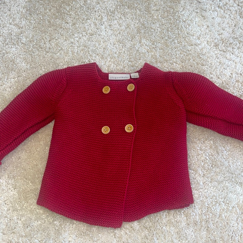 Elegant Baby Red Sweater 0-6 Months